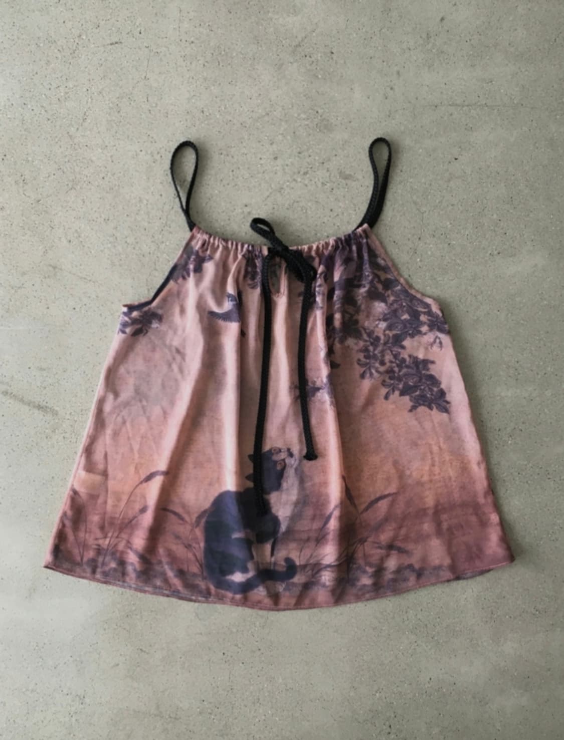 한땀한땀 묘작도 쉬폰나시 상품이미지1