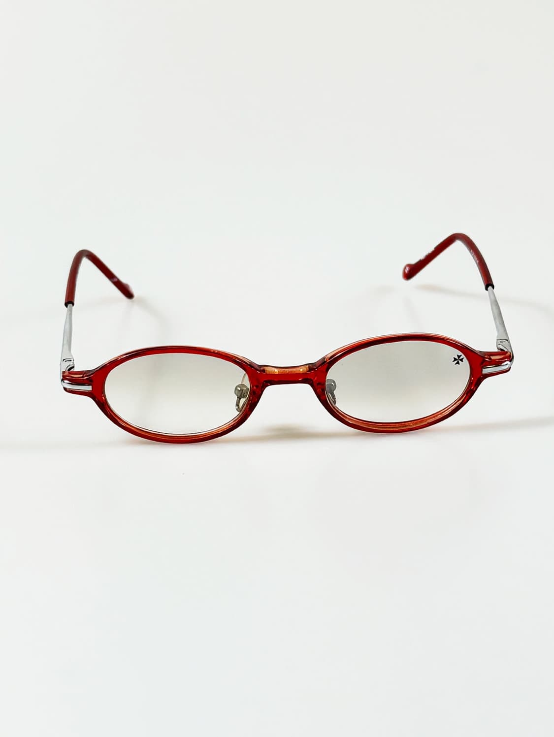 90s VACHERON CONSTANTIN 레드 오벌 뿔테 빈티지 안경 상품이미지1