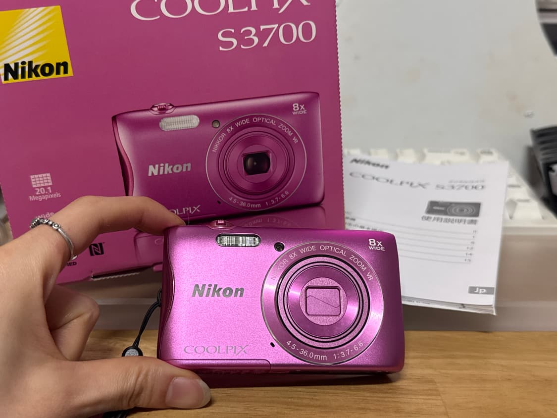 [미품] 니콘 쿨픽스 S3700(S3600) 핑크 빈티지 디카 상품이미지1