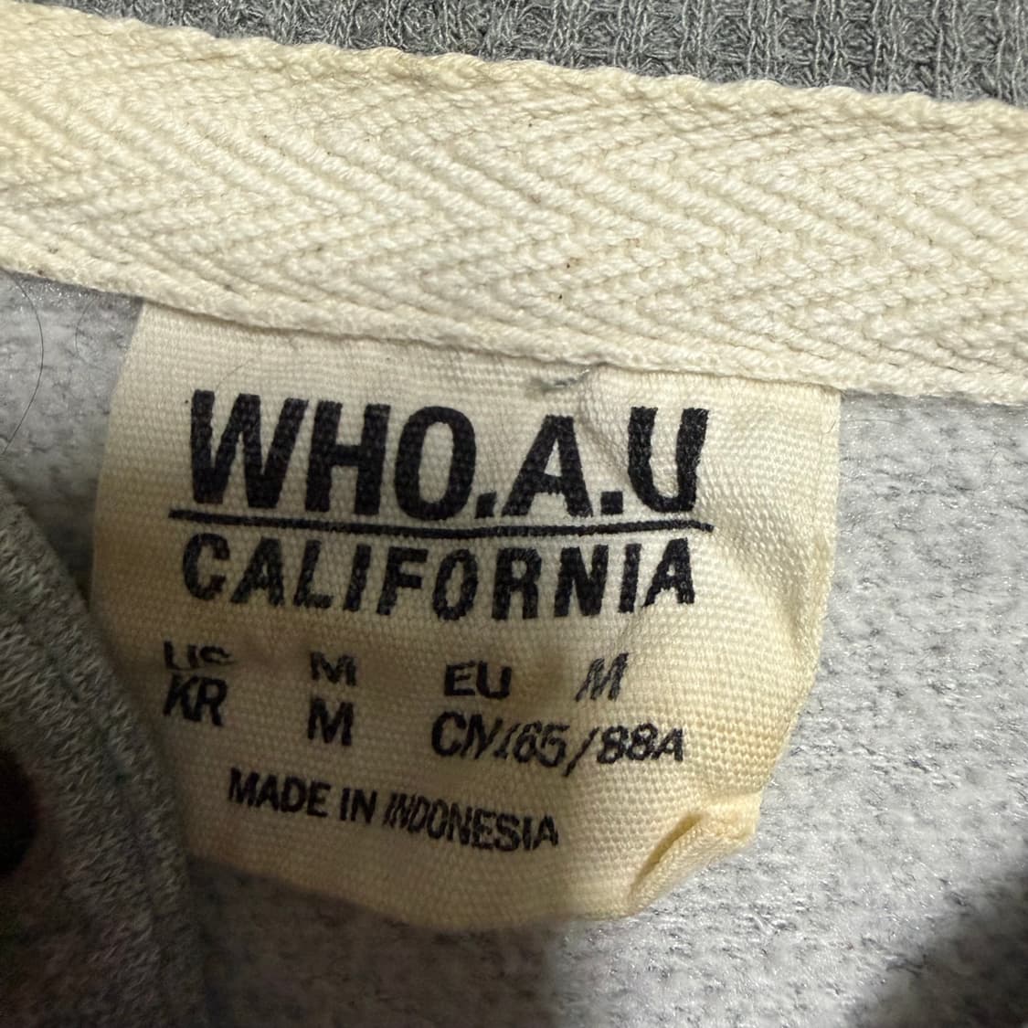 슬림핏 후아유 그레이 후드집업 m 상품이미지3