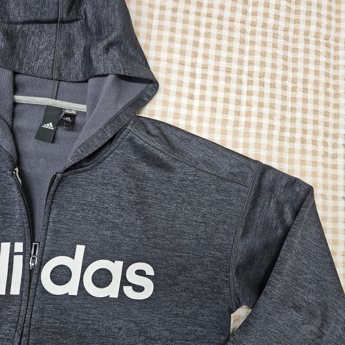 아디다스 기모 후드집업 자켓 남자100 상품이미지3