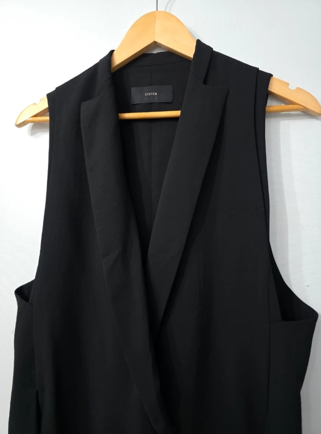 시스템 한섬 SYSTEM 블랙 베스트 조끼 ~55반 상품이미지3