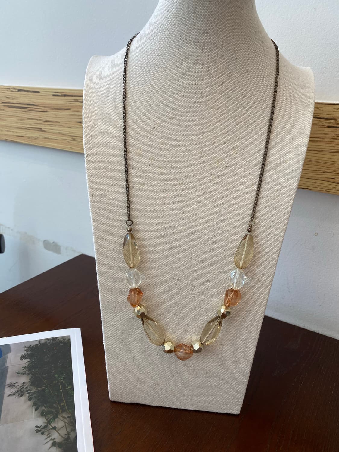 빈티지 브라운 비즈 목걸이 상품이미지3