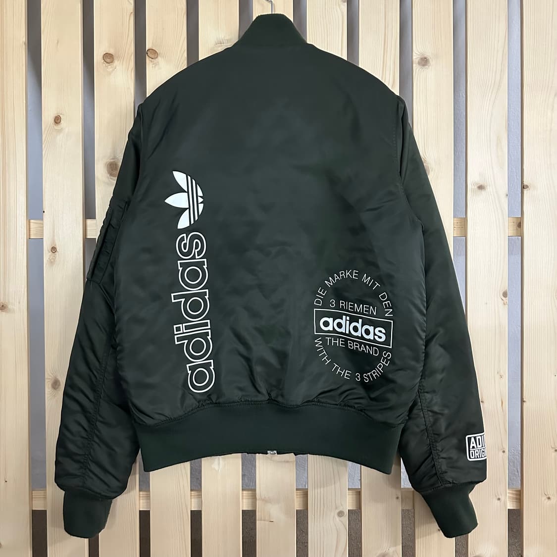 (M) 아디다스 카키 MA-1 항공점퍼 자켓 상품이미지2