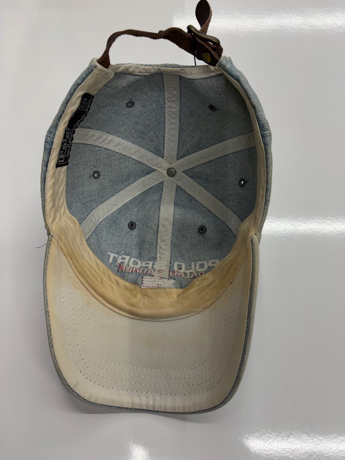 90s 폴로 스포츠 랄프로렌 스펠아웃 데님 볼캡 상품이미지5