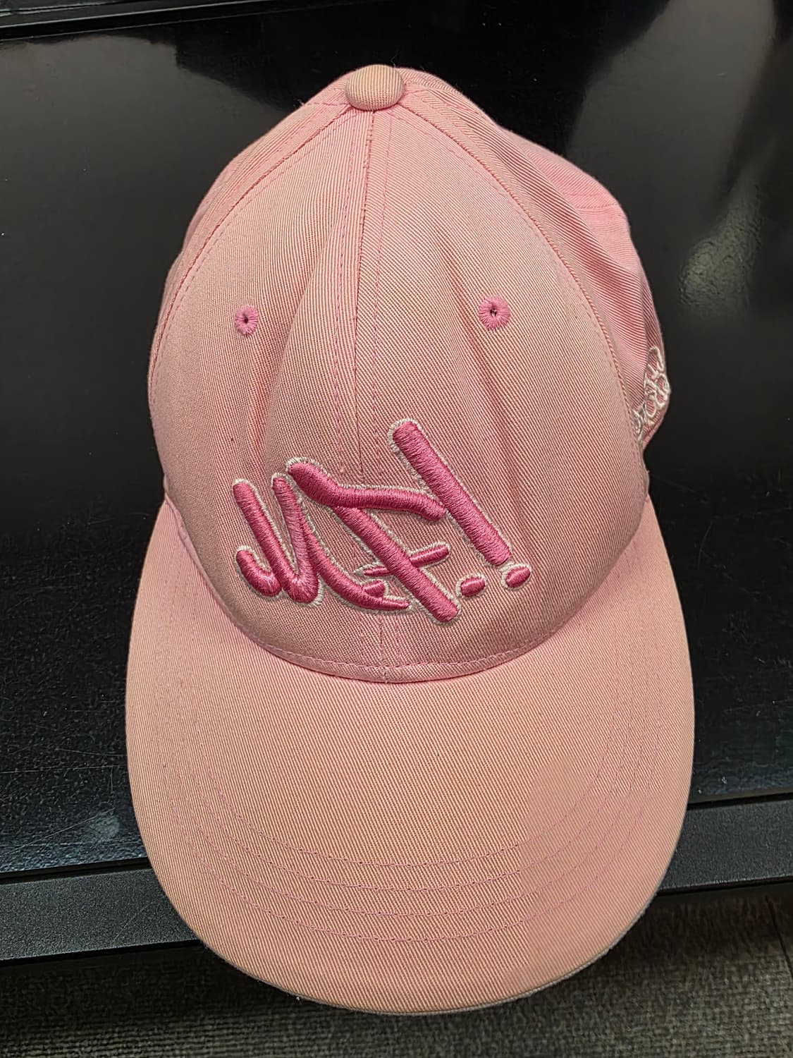 마자플라바 y2k 자수로고 핑크볼캡 상품이미지2