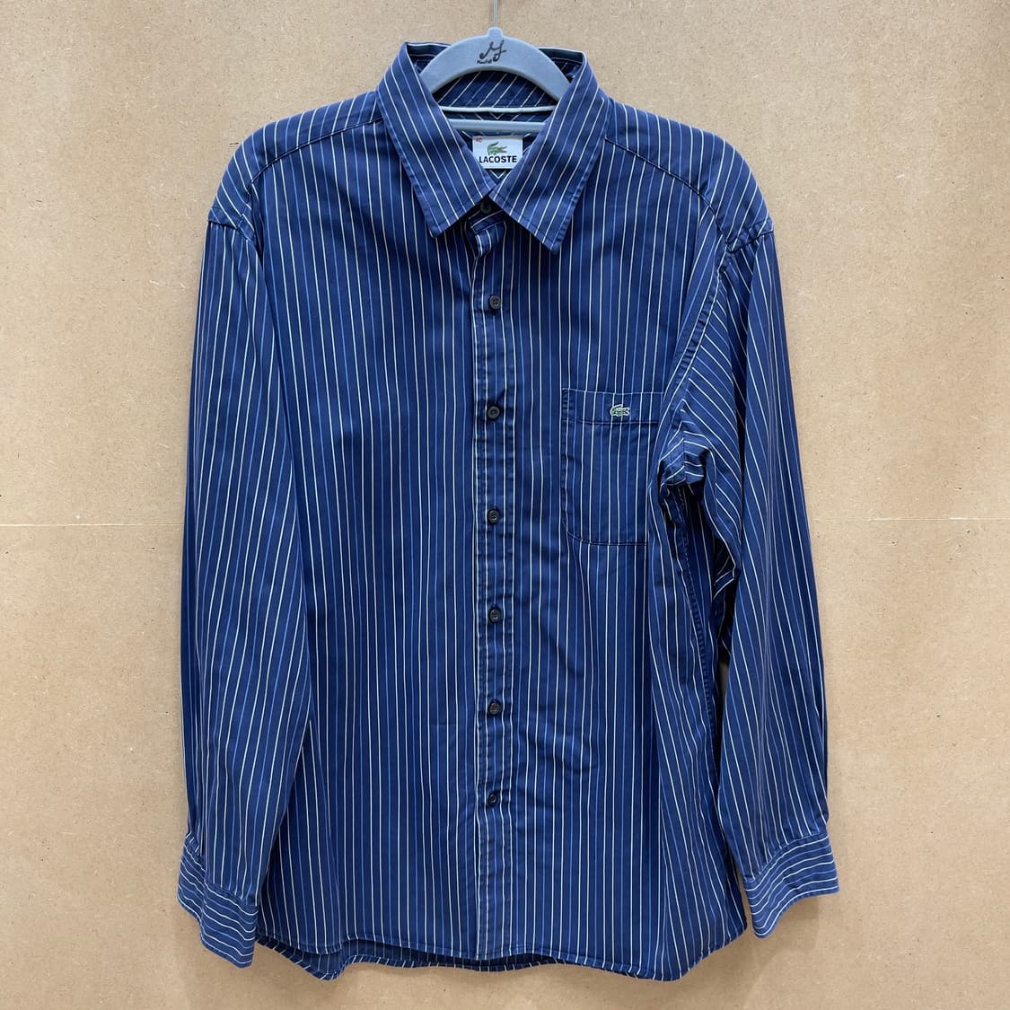 라코스테 스트라이프 네이비 셔츠 상품이미지1