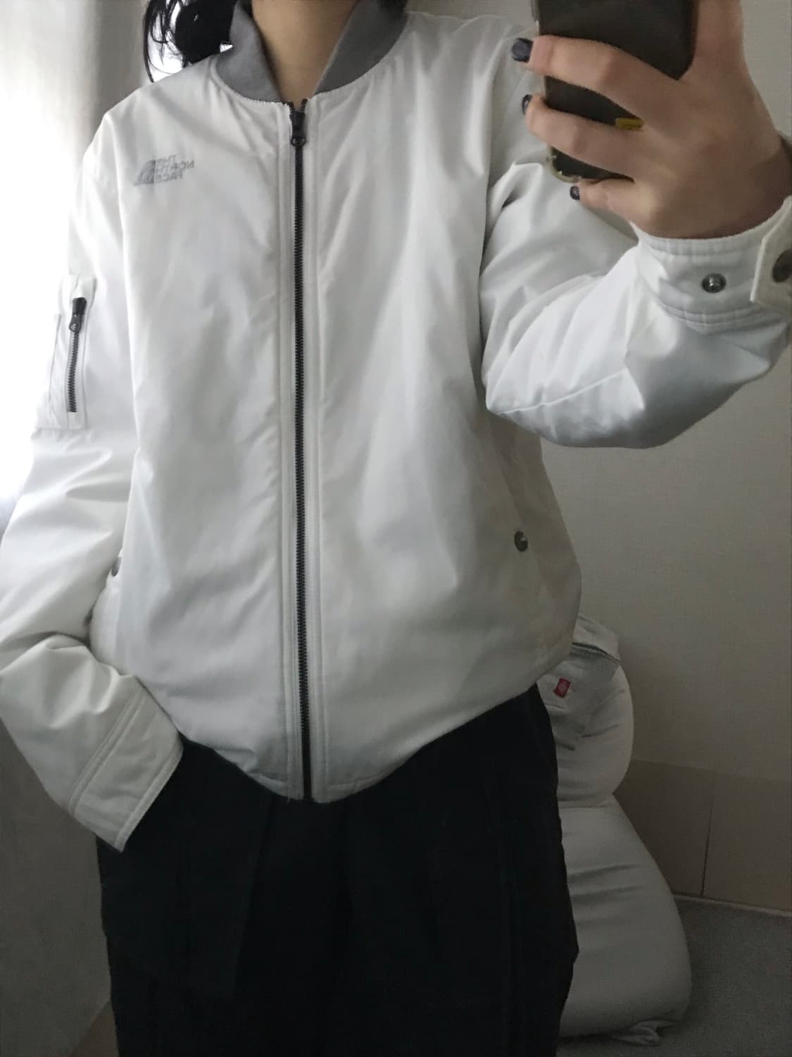 노페 화이트 실버 패딩 상품이미지6