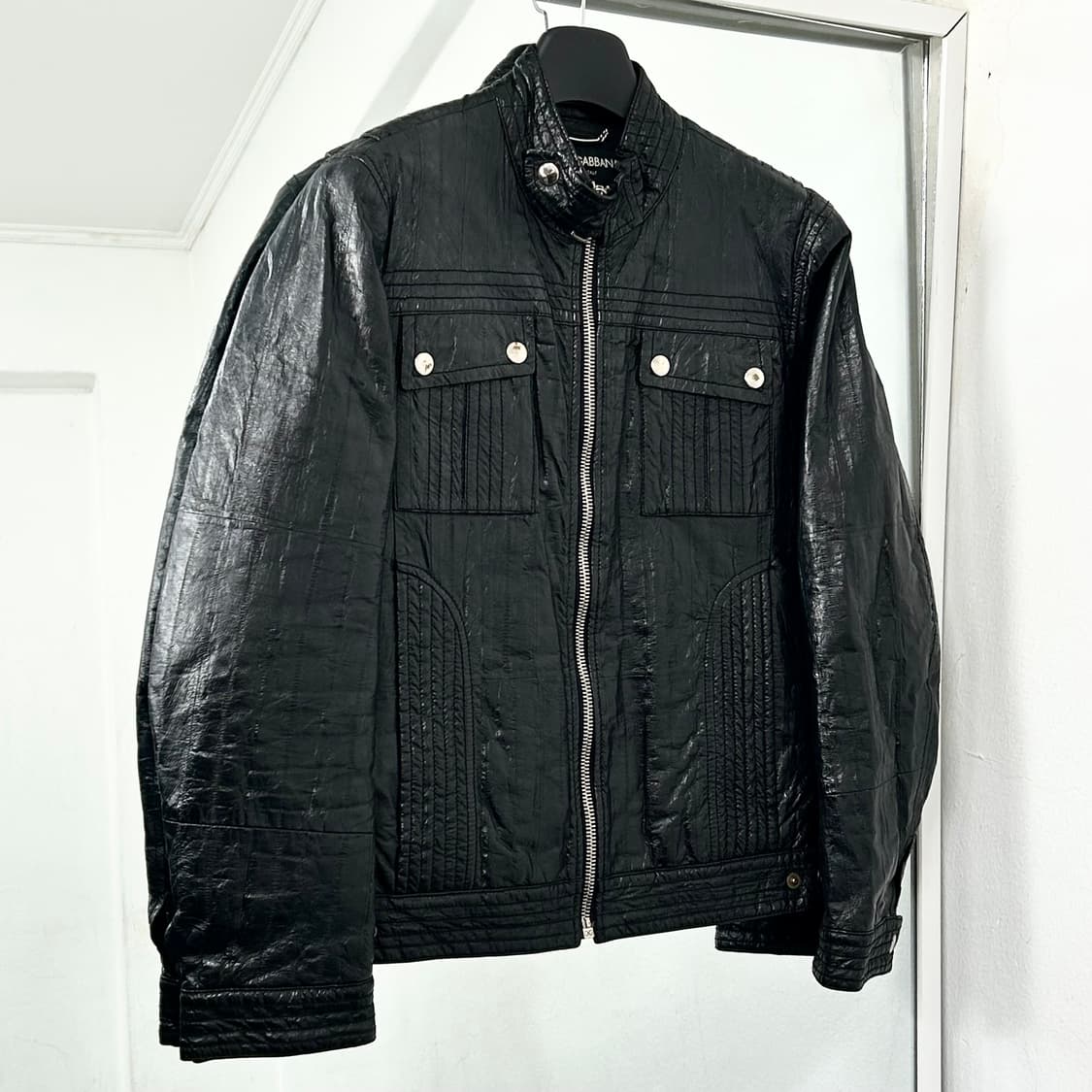 돌체앤가바나 아카이브 악어가죽 라이더 자켓 상품이미지4