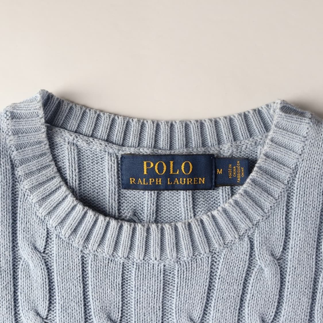 폴로 랄프로렌 케이블 니트 반팔티 M 상품이미지5