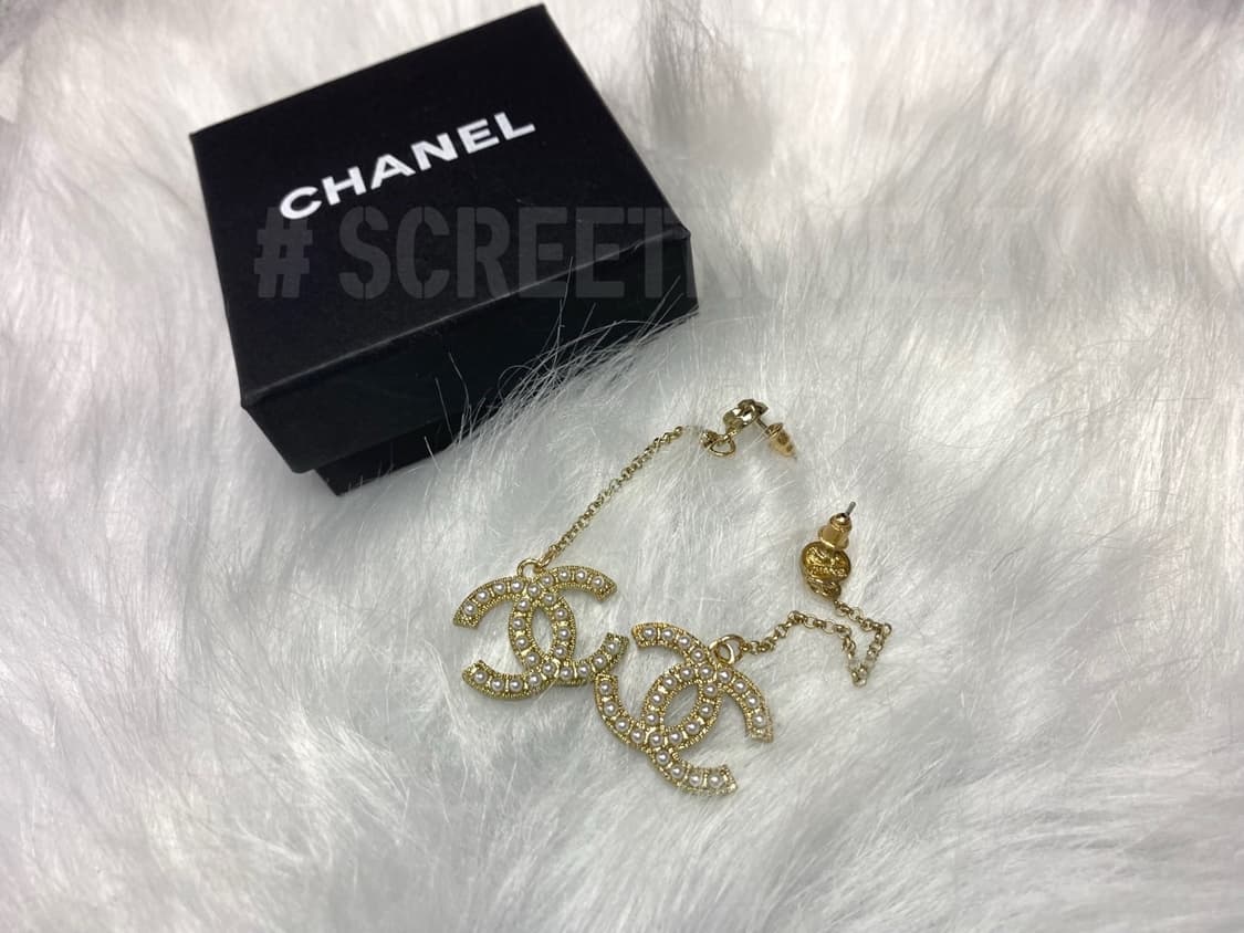 샤넬 CC 진주 드롭 이어링 상품이미지5