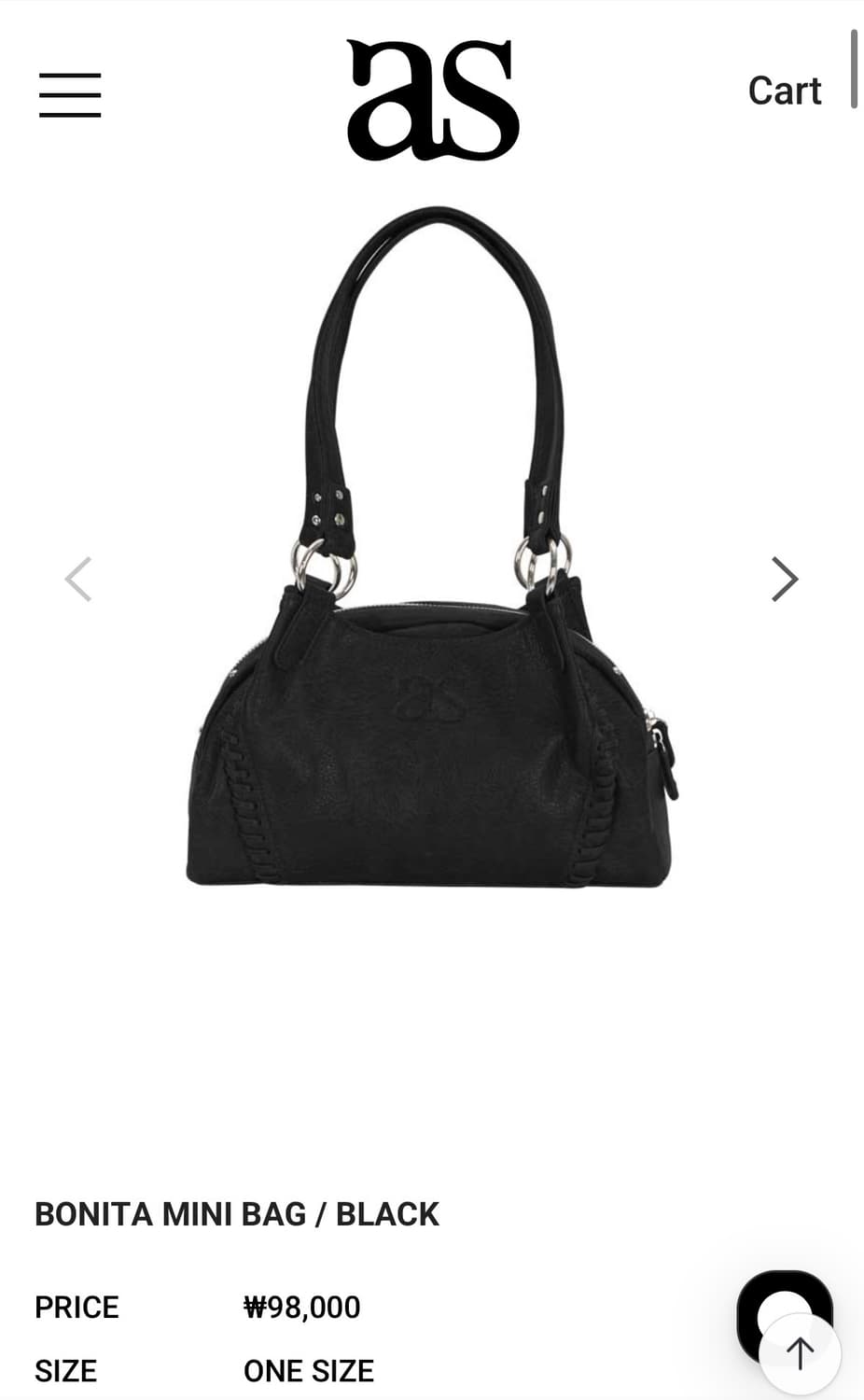 애즈온 보니타 미니백 BONITA MINI BAG / BLACK 상품이미지1