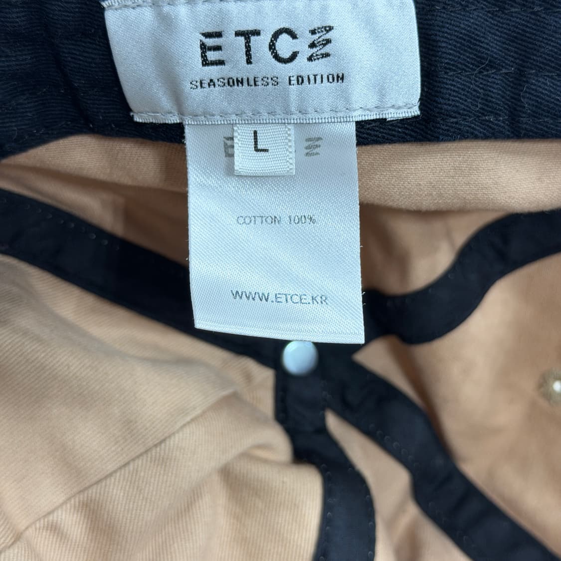 ETCE 이티씨이 클래식 로고 6패널 볼캡 모자 베이지 L 상품이미지4