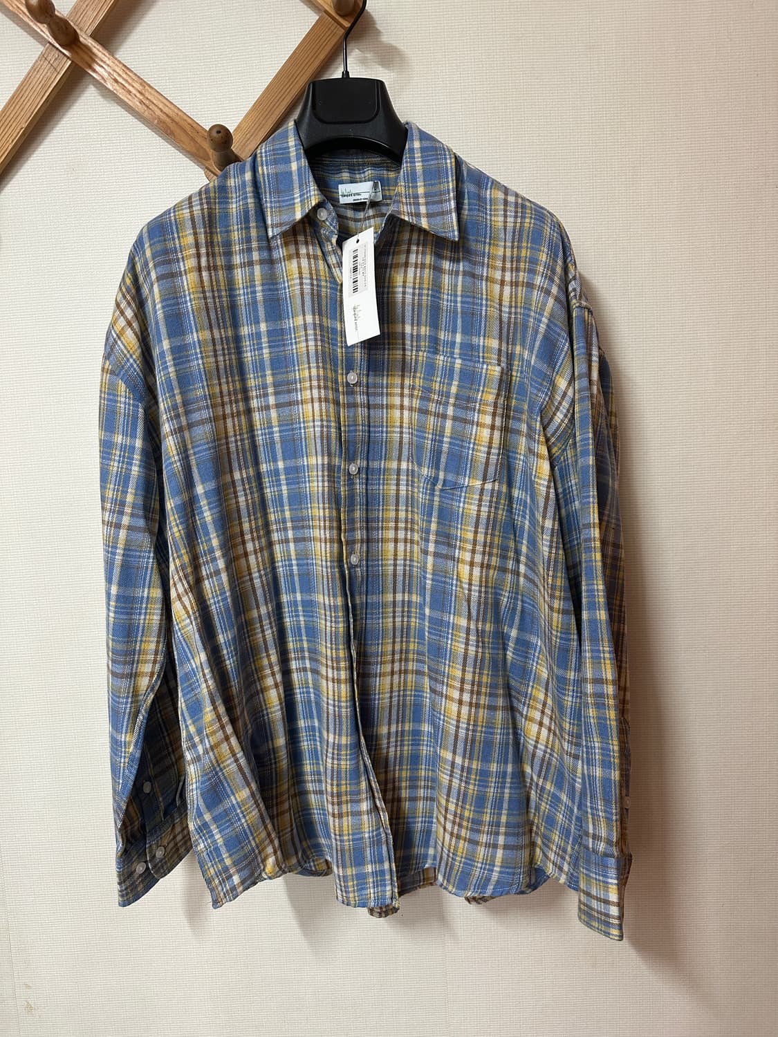 스탠다드에러 셔츠 블루 L사이즈 새제품 상품이미지1