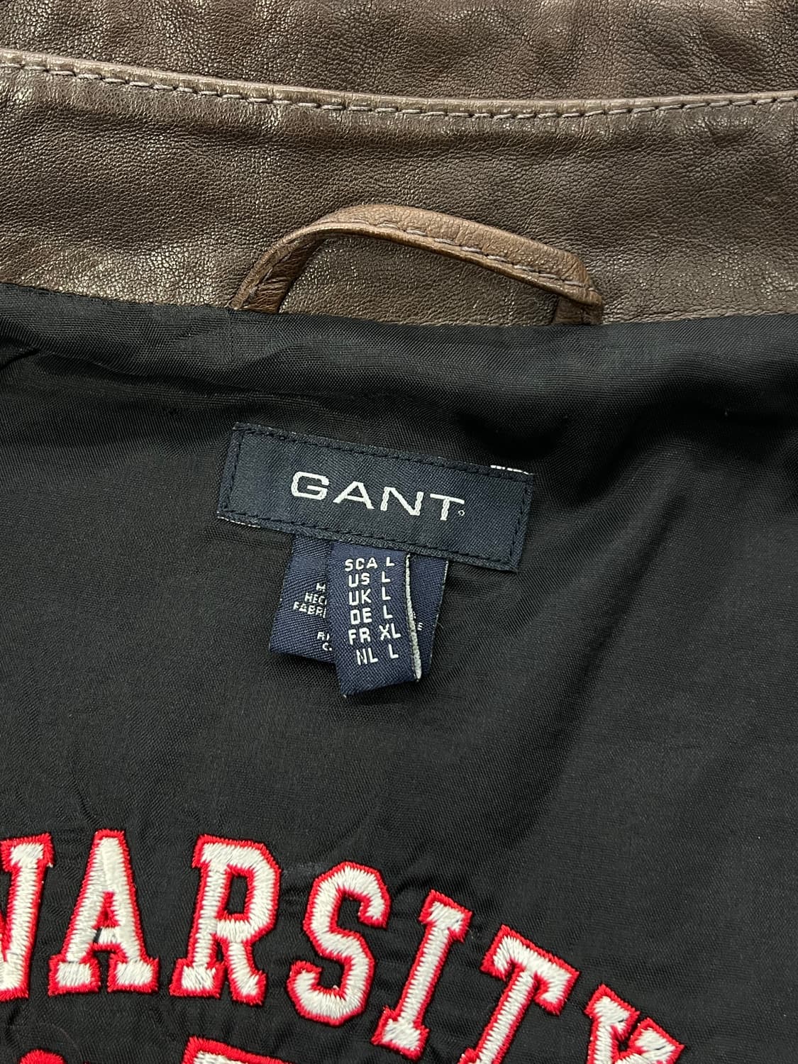 간트 다크 브라운 벨티드 하슬러 제뉴윈 레더 셔츠 자켓 상품이미지7