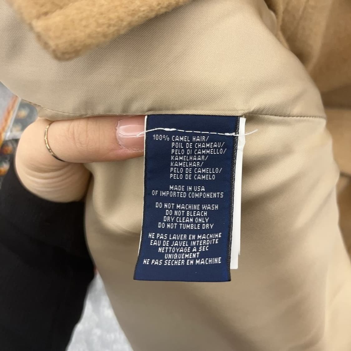 폴로 랄프로렌 모리 낙타털 모직 망토 케이프 코트 M C08042 상품이미지6