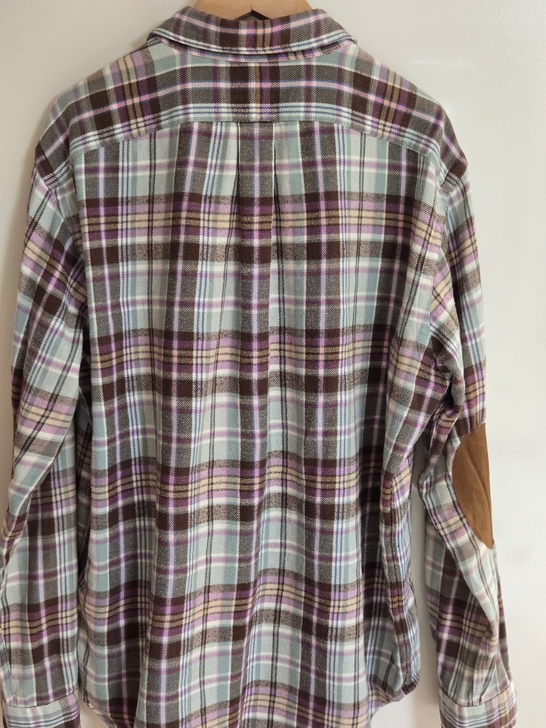 폴로 랄프로렌 엘보 패치 체크 플란넬 셔츠 클래식핏 L 상품이미지4