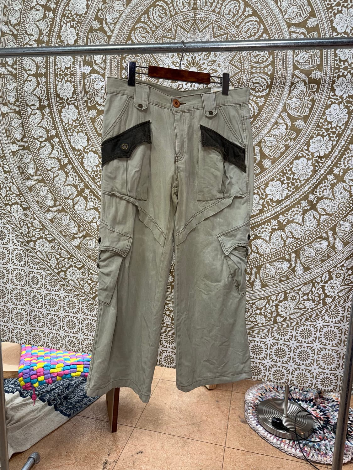 빈티지 피그먼트 포켓 디테일 카고팬츠  상품이미지3