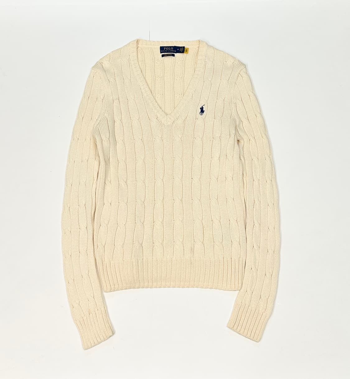 폴로 신형 브이넥 꽈배기 니트(m) 상품이미지1