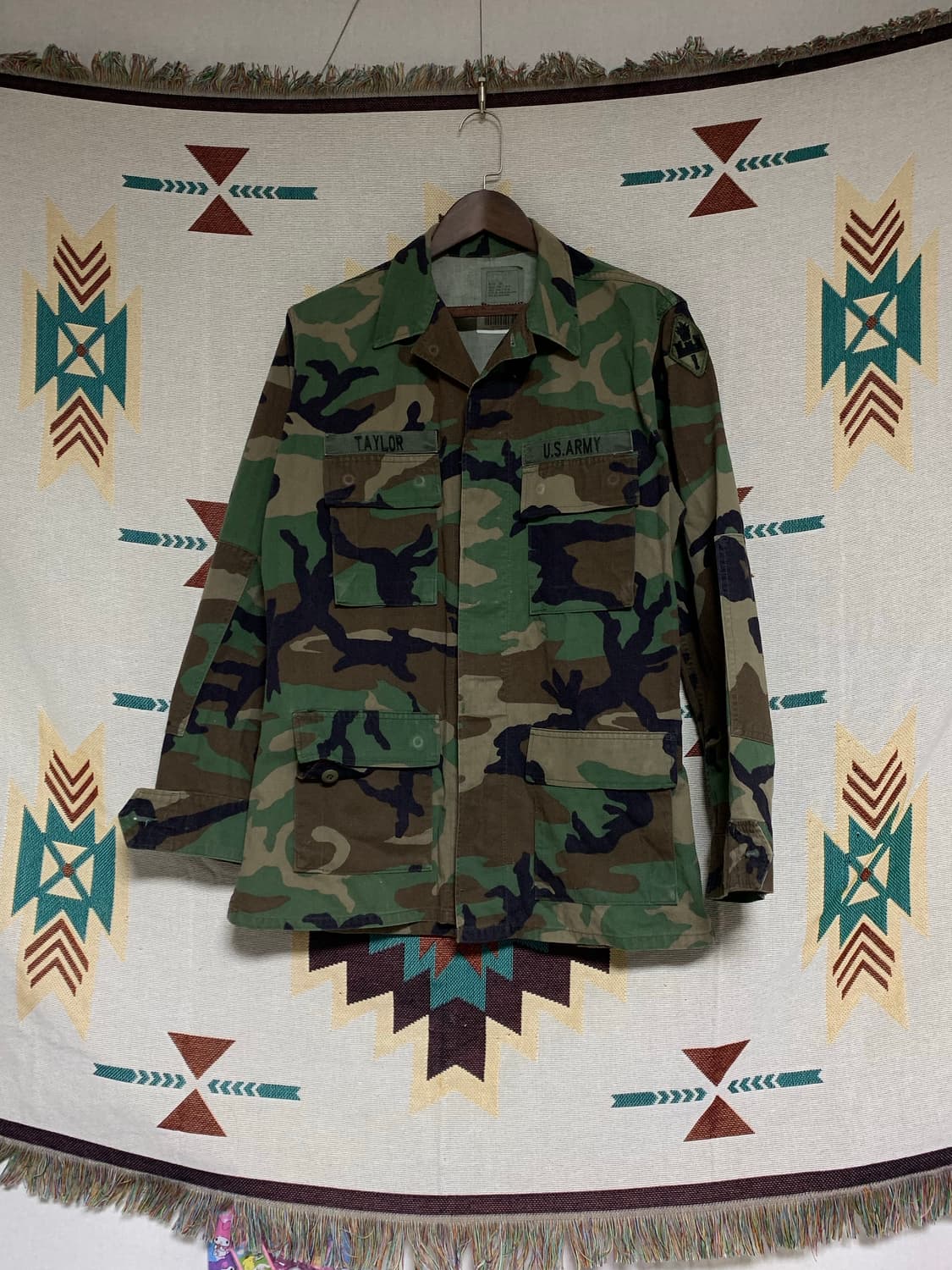 미군 우드랜드 BDU 셔츠 미디움롱 상품이미지1