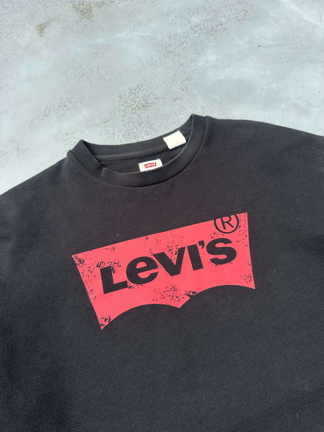 리바이스 빅로고 블랙 스웻 맨투맨 L 상품이미지3