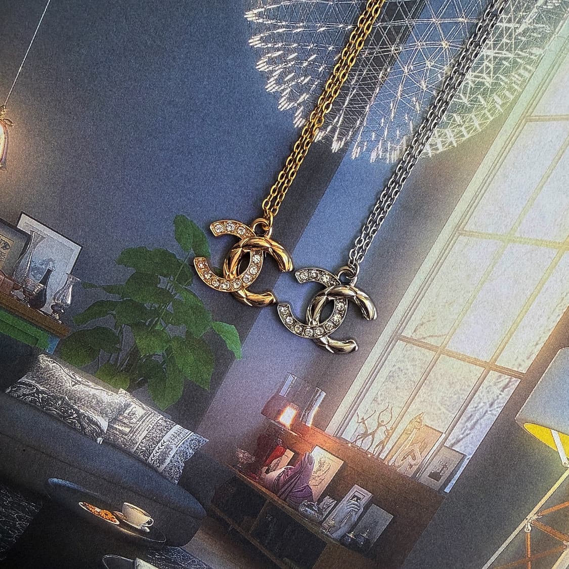 샤넬 코코 트와일라잇 골드 & 실버 목걸이 상품이미지3