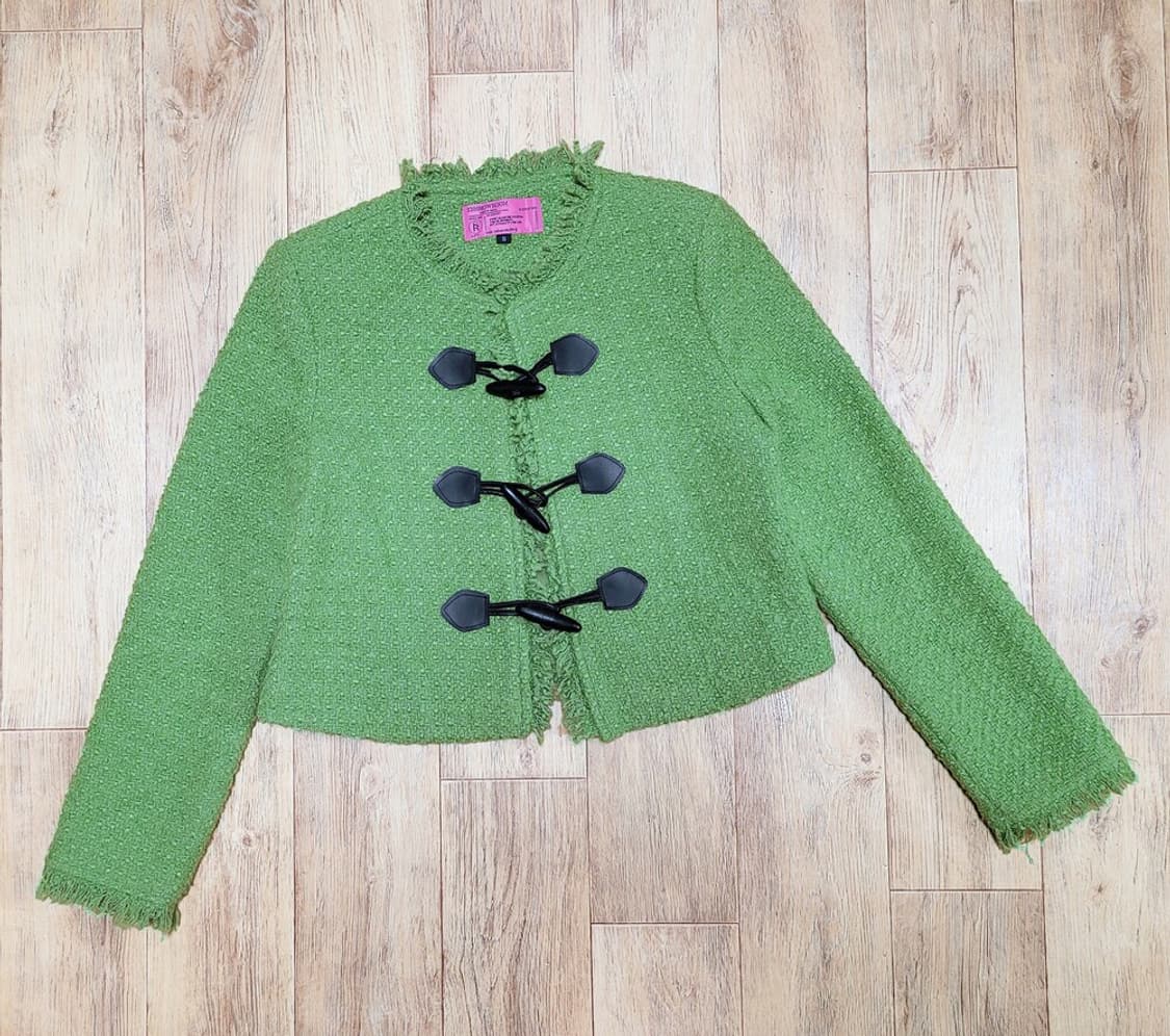 320쇼룸(320SHOWROOM) 토글버튼 프린지 트위드자켓 55 상품이미지5