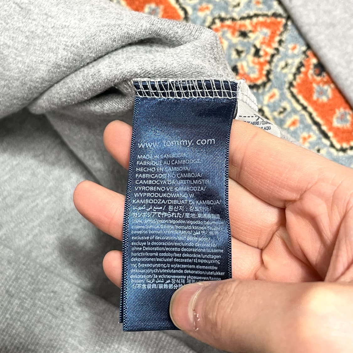 타미힐피거 그레이 코튼 맨투맨 남성L  상품이미지5