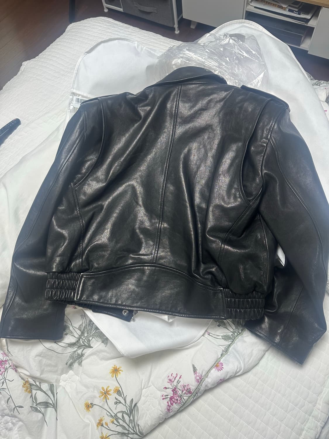 노이스 25ss 클래식 라이더 램스킨 블루종 자켓 상품이미지3