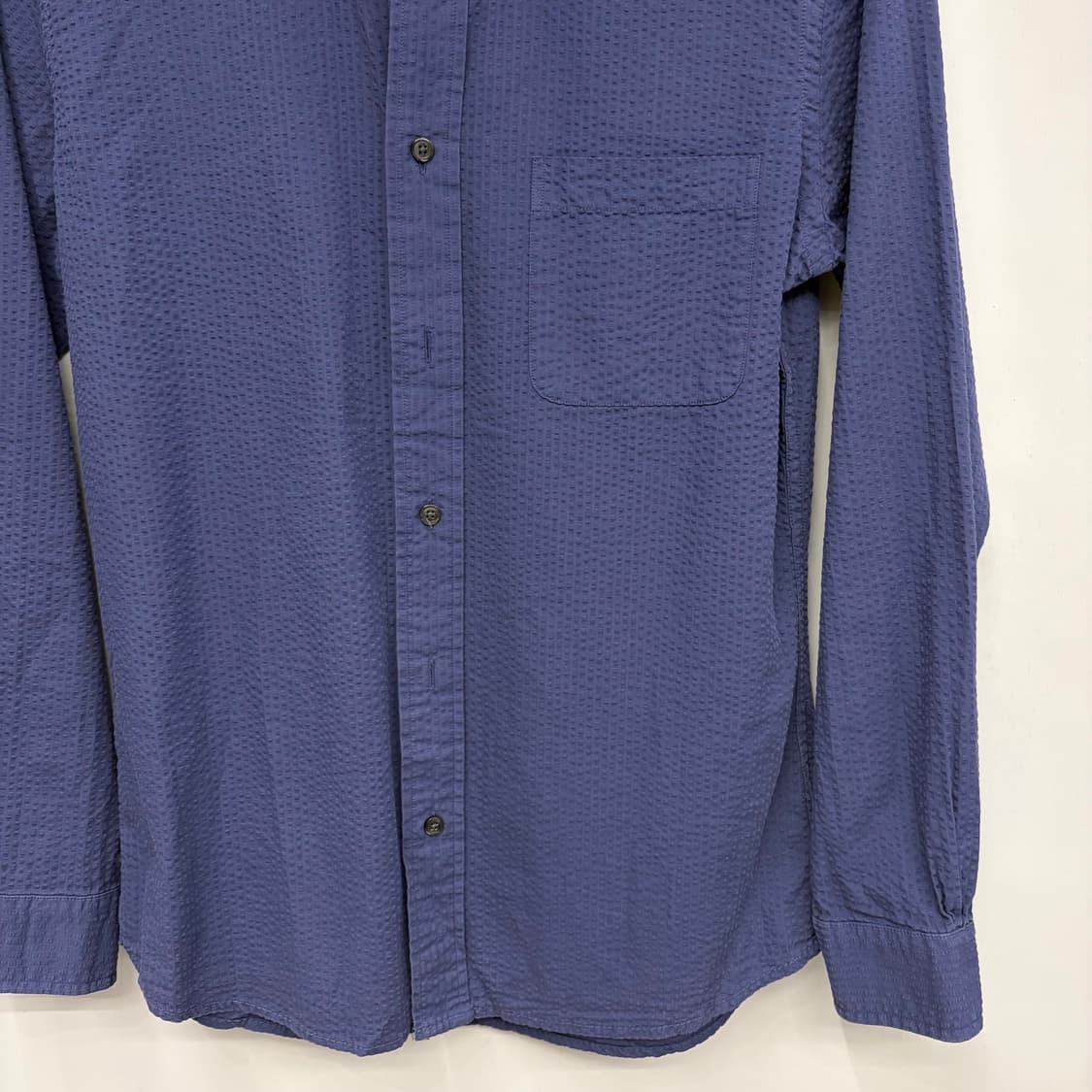 브룩스 브라더스 네이비 시어서커 리젠트 셔츠 S 상품이미지3