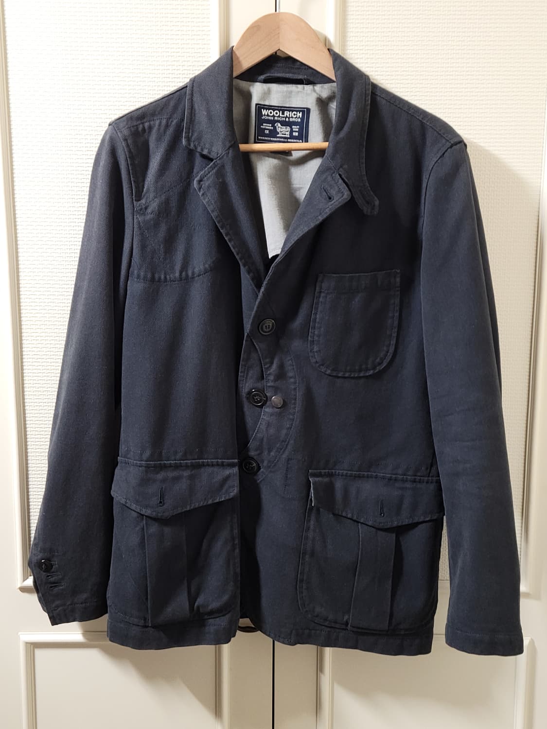 울리치 네이비 면 혼방 자켓 M 사이즈 상품이미지1