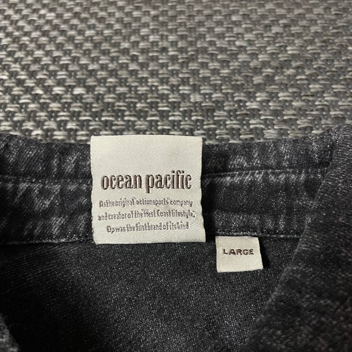 오션퍼시픽 그레이 원포켓 데님 셔츠 자켓 L 상품이미지5