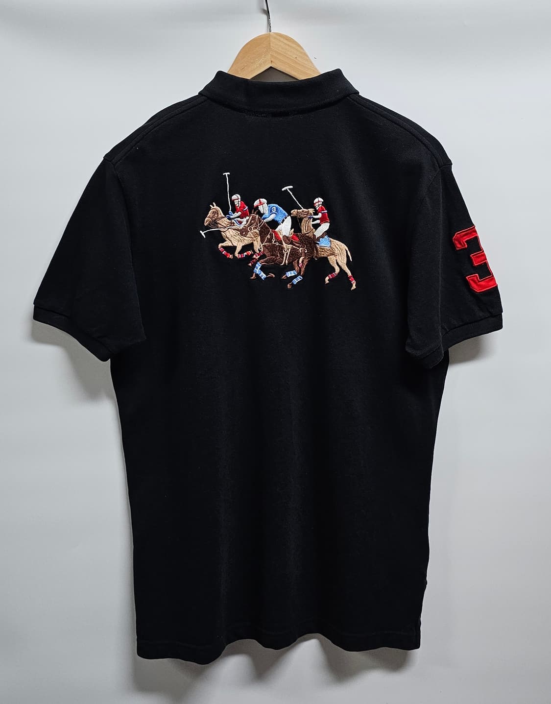 폴로랄프로렌 블랙 반팔카라티 커스텀로고 M 상품이미지2