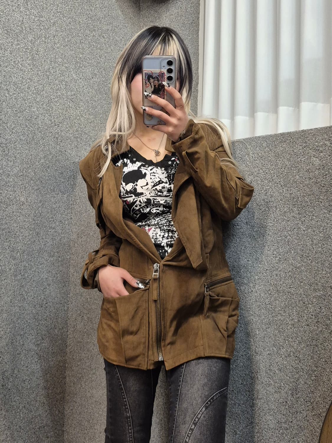 VINTAGE BROWN DETAIL JACKET  상품이미지1