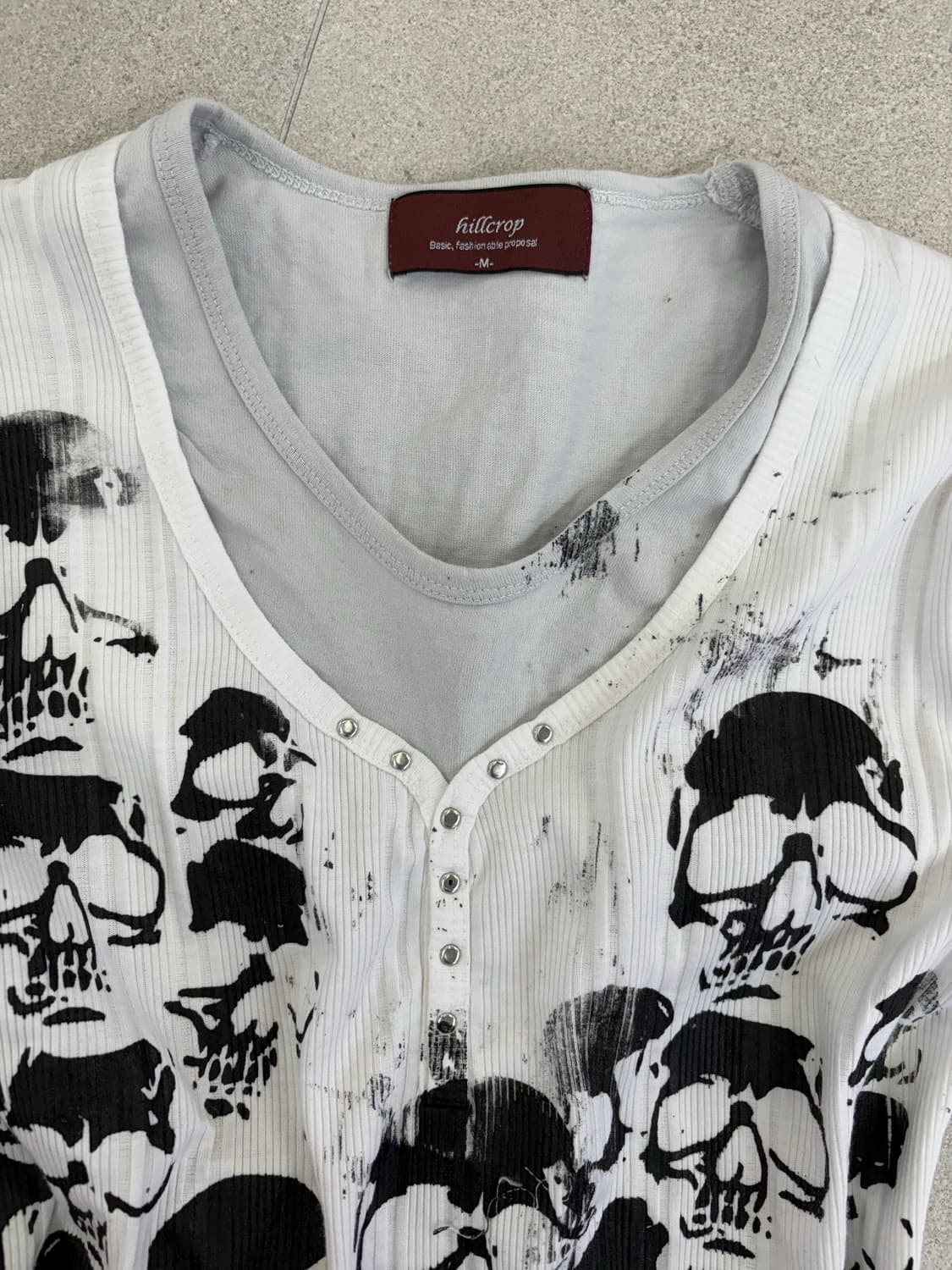 해골 프린팅 롱슬리브 상품이미지2