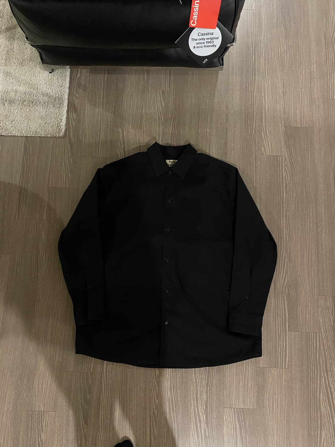Acne studio 박스핏 자켓형 셔츠 블랙 48 상품이미지1