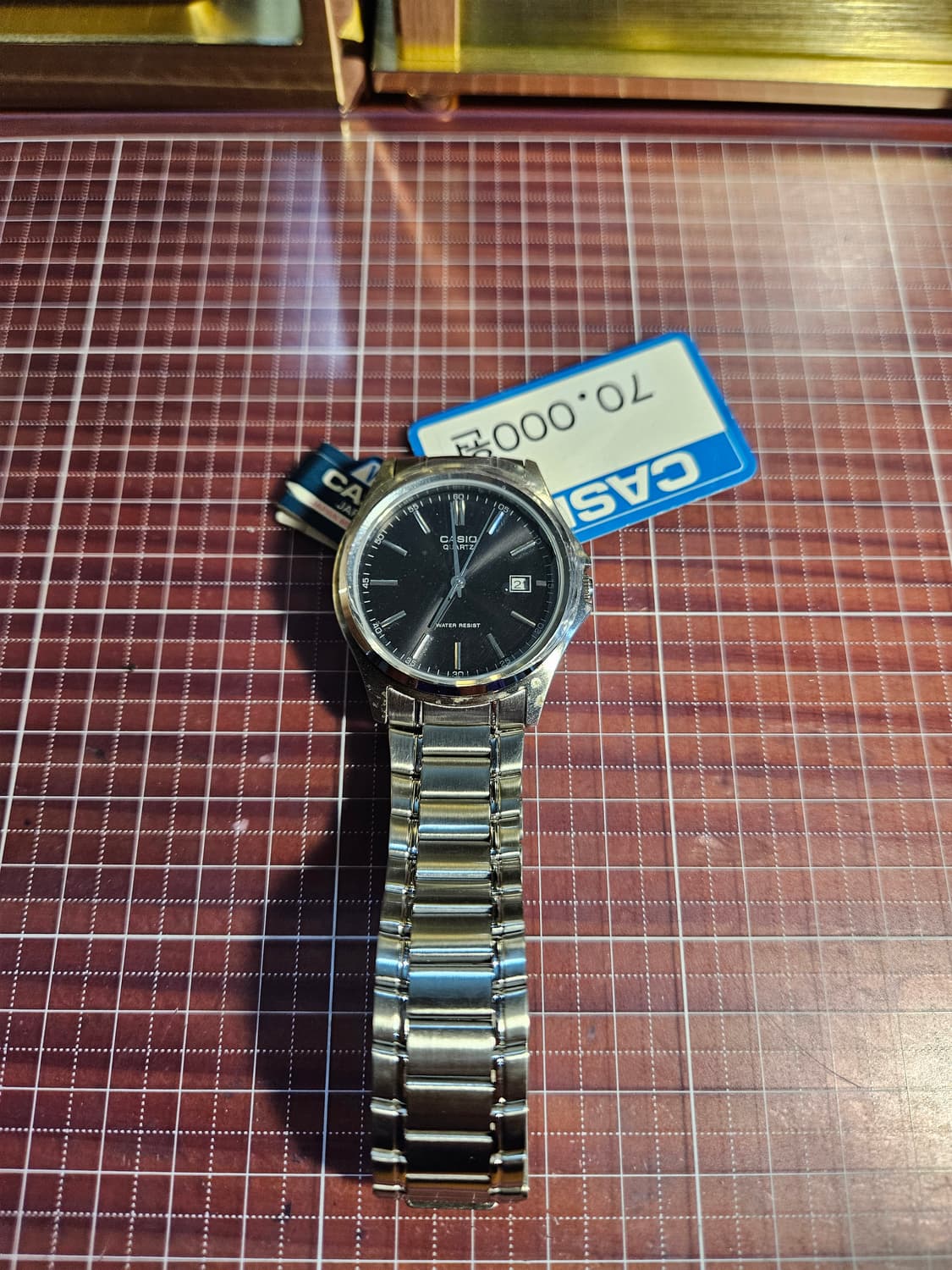 카시오 엔틱 검판 메탈 시계 미사용 새제품 상품이미지3