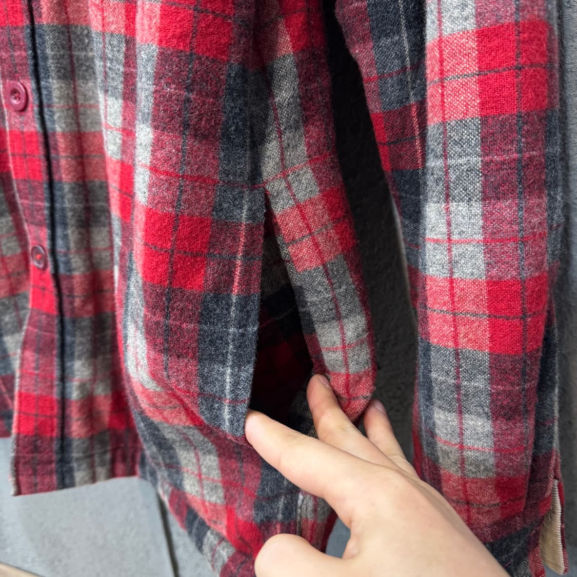 리바이스 쉐르파 체크 플란넬 자켓 (M)   상품이미지5