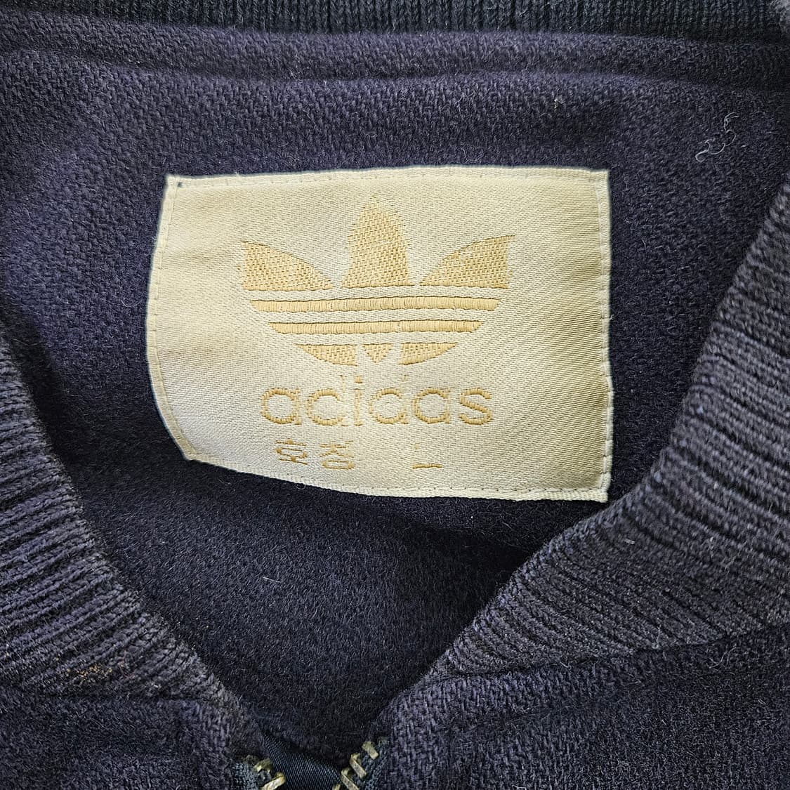 [L] 아디다스 빈티지 90s 울 블루종 봄버 자켓 0115YH1 상품이미지3