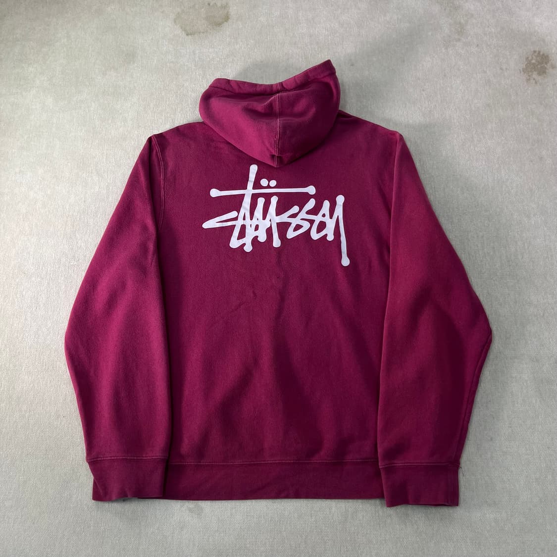 105 스투시 베이직로고 핑크 후드티 상품이미지1