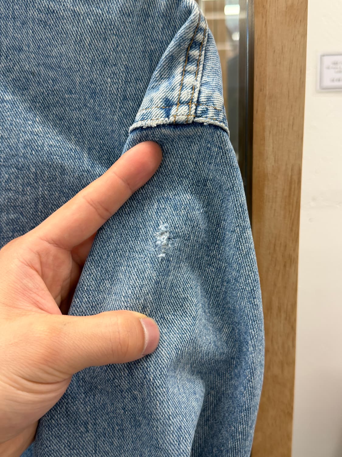 90s nylon collar trucker jacket  상품이미지7