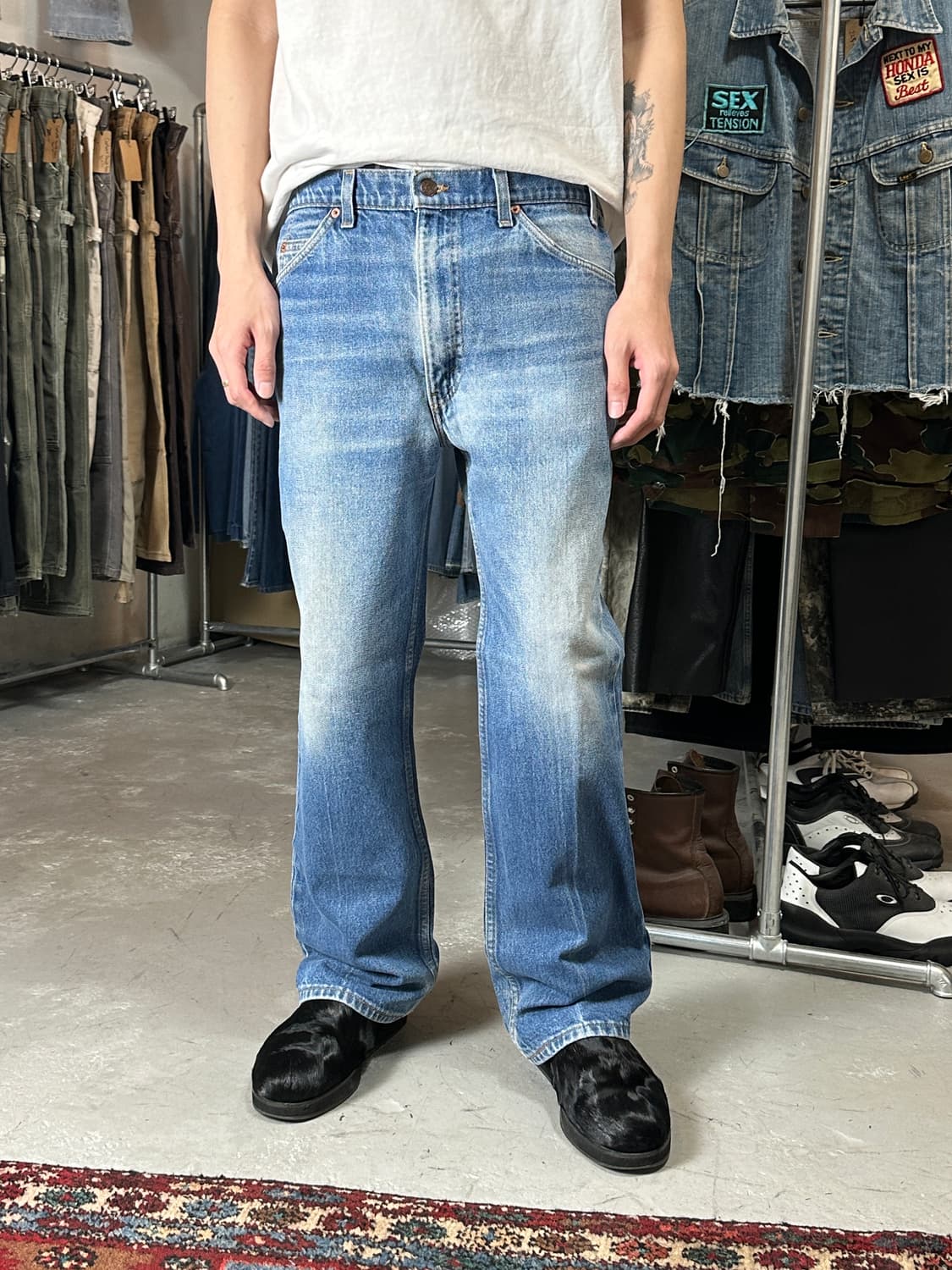 90's USA Made 빈티지 리바이스 517 오렌지탭 부츠컷 상품이미지3