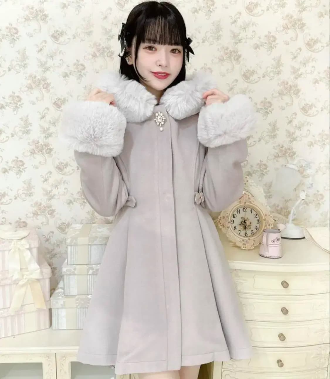 로지타 하트버클 코트 양지뢰 히메갸루 양산형지뢰계 상품이미지1