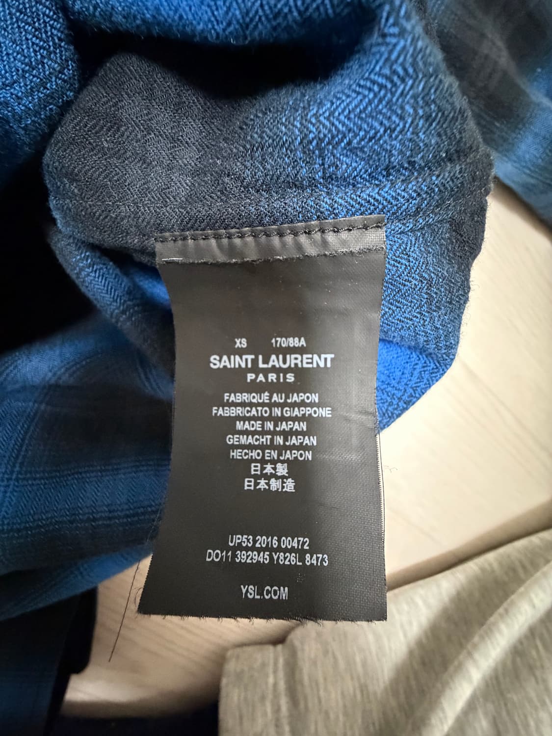 생로랑 플란넬 셔츠 XS(국내S사이즈) 상품이미지4