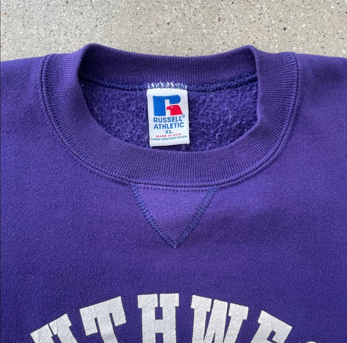 빈티지 러셀 애슬레틱 스웻셔츠 퍼플(화이트) XL 상품이미지3