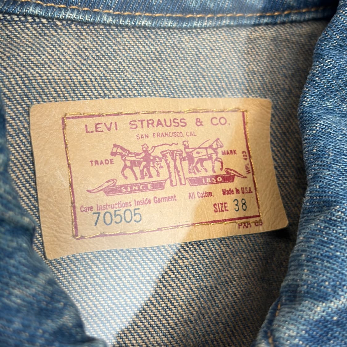 90s 리바이스 데님 청 트러커 자켓 상품이미지3