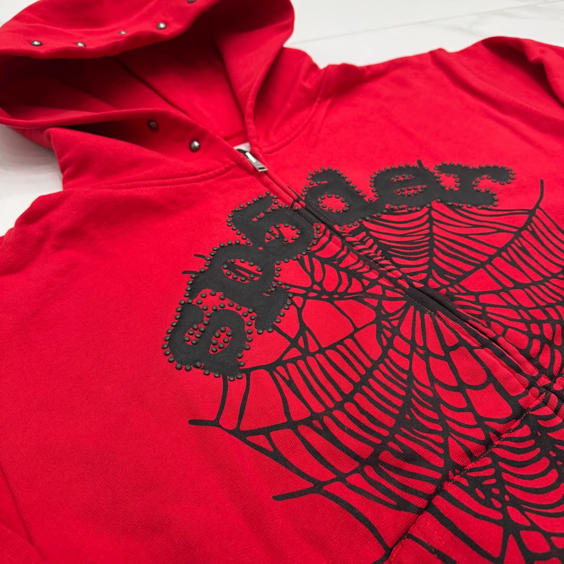 Sp5der 스파이더 후드집업 레드 상품이미지2