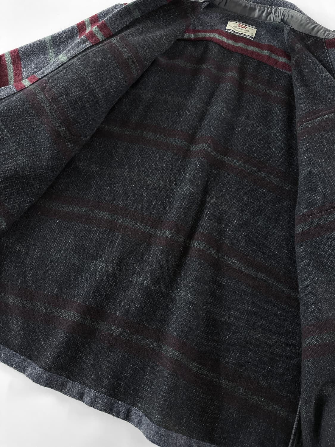 90s 빈티지 리바이스 울 블랜드 스트라이프 셔츠 상품이미지8