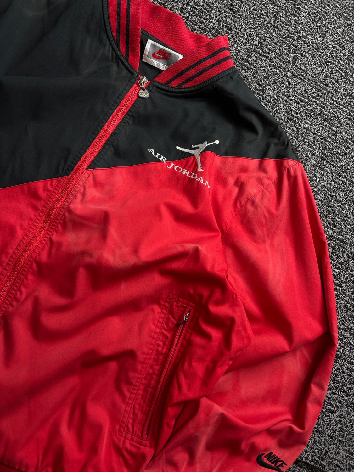 90s 나이키 에어조던 올드스쿨 빅로고 바시티 바람막이 3152 상품이미지3