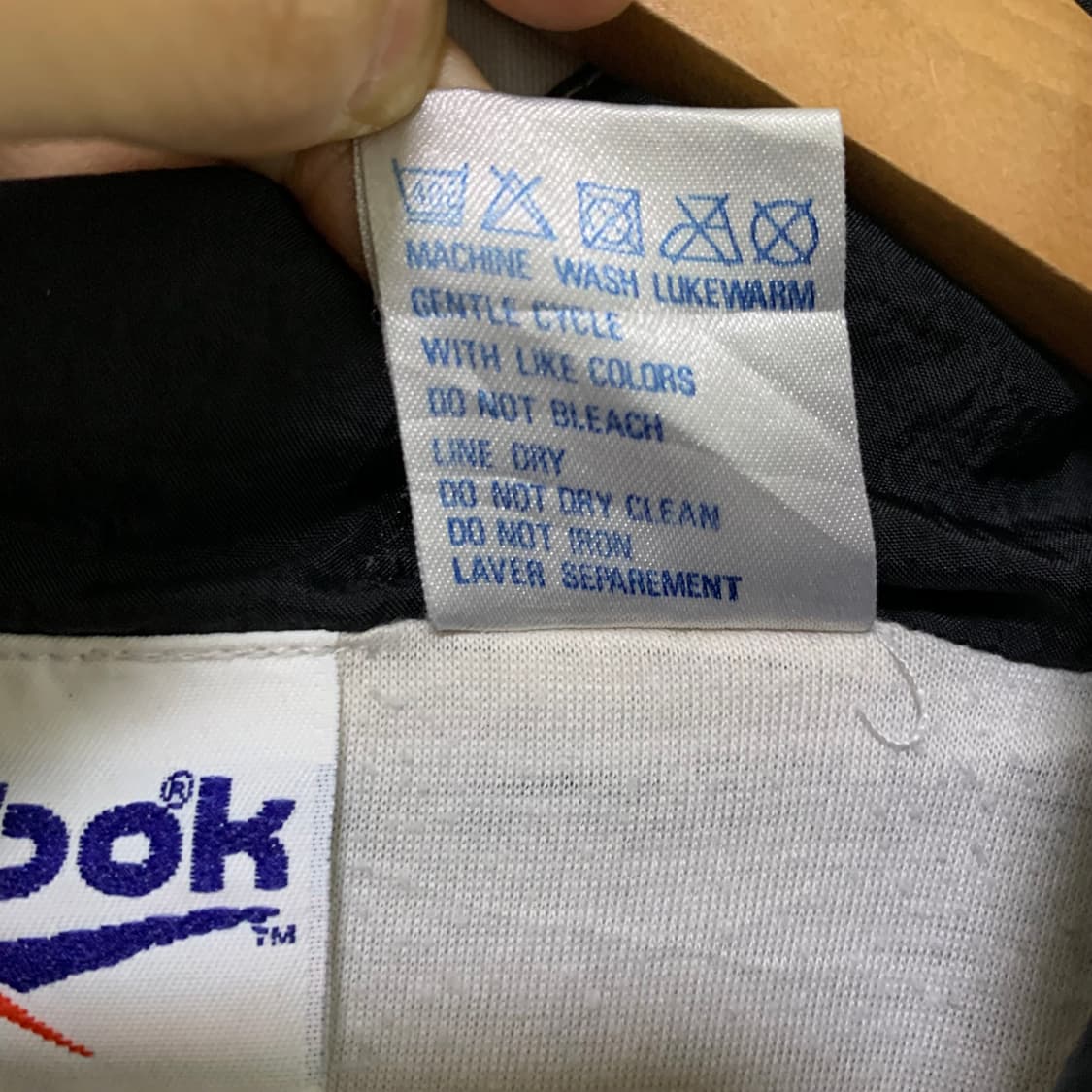 리복 삼색 컬러배색 집업 바람막이 자켓 오버핏 남녀공용 고프코어 상품이미지7